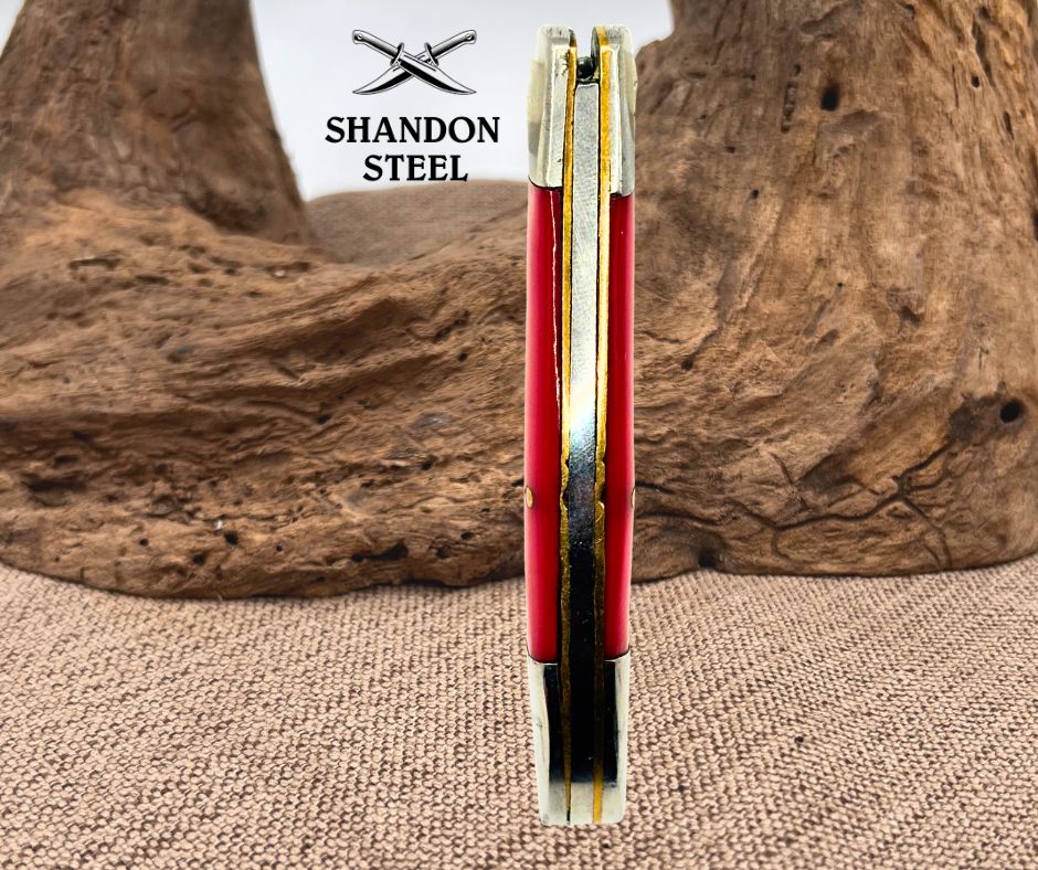 Tooth Pick Red Bone Slip Joint Single Blade Traditional Folding Pocket Knife 191