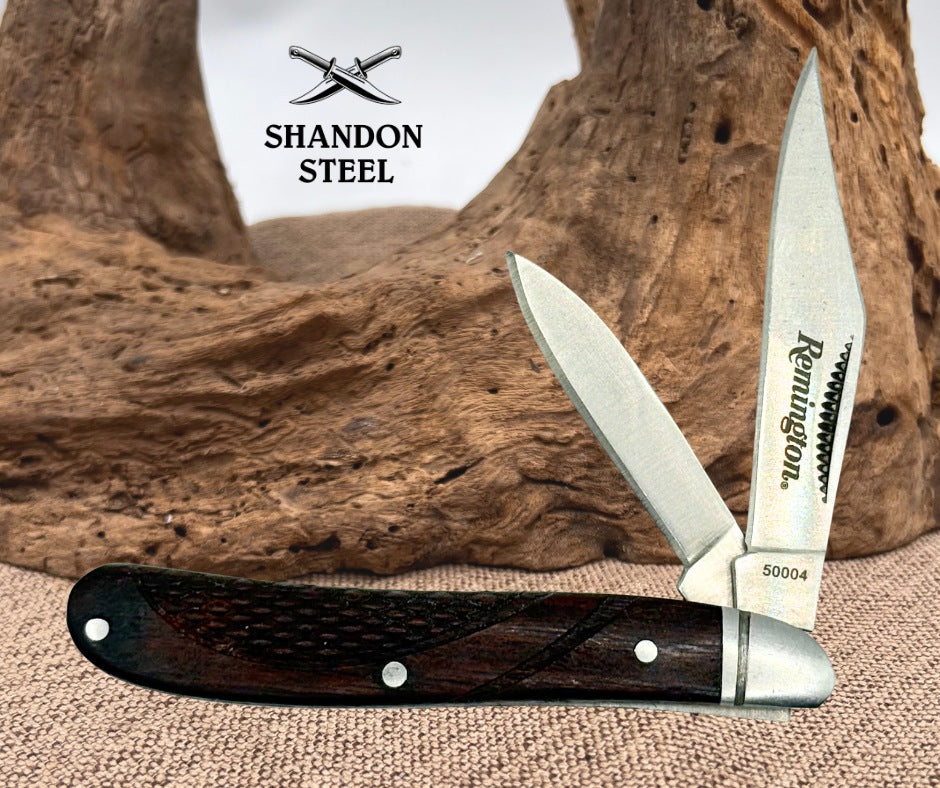Remington Cutlery Woodland 2 Blade Traditional Folding Pocket Knife 50004 (28)