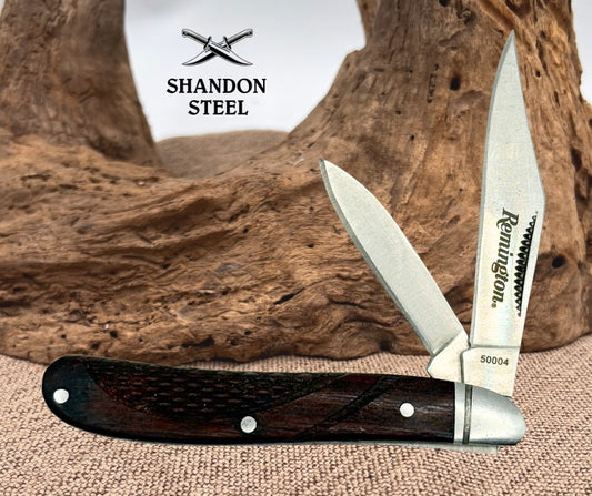 Remington Cutlery Woodland 2 Blade Traditional Folding Pocket Knife 50004 (28)