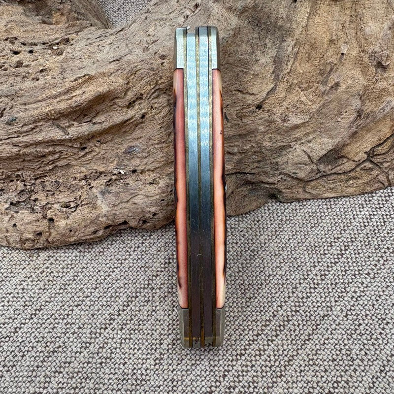REMINGTON UMC USA BULLET STAGLON DELRIN CIGAR MUSKRAT KNIFE R4356 1993 (104)