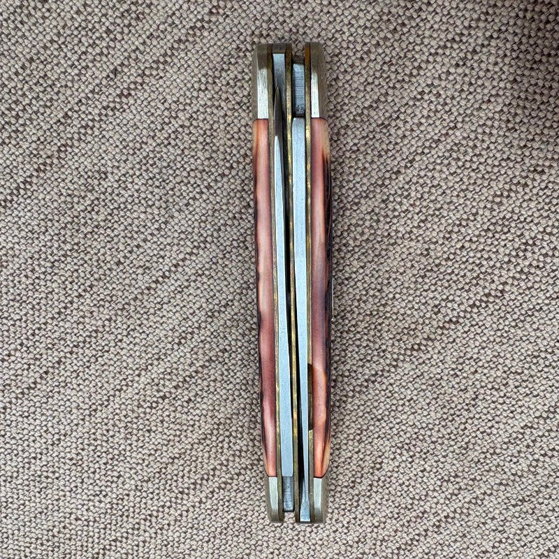 REMINGTON UMC USA BULLET STAGLON DELRIN CIGAR MUSKRAT KNIFE R4356 1993 (104)