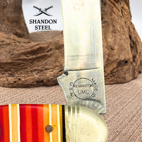 Remington UMC R1615 Vintage Candy Stripe Toothpick Pocket Knife 1988 USA (206)