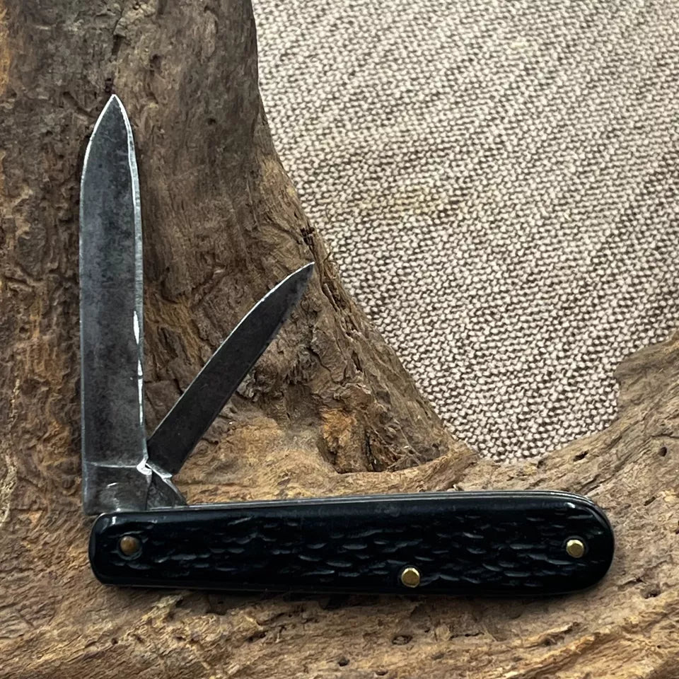 Remington USA 2 blade jack black handle folding pocket knife (53)