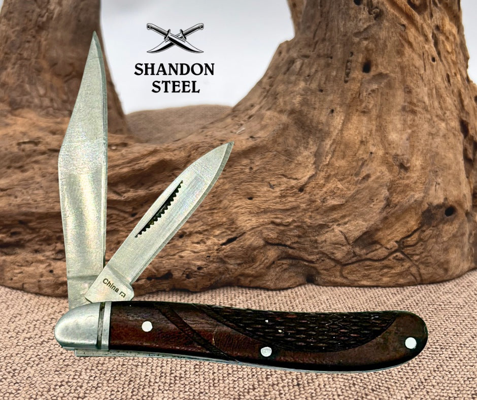 Remington Cutlery Woodland 2 Blade Traditional Folding Pocket Knife 50004 (28)