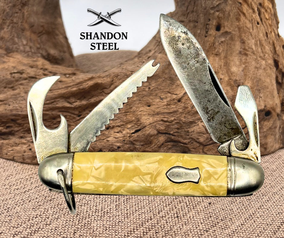 Richlands Scout/Camp Folding Pocket Knife Fish Scaler Sheffield England (80)