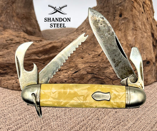 Richlands Scout/Camp Folding Pocket Knife Fish Scaler Sheffield England (80)