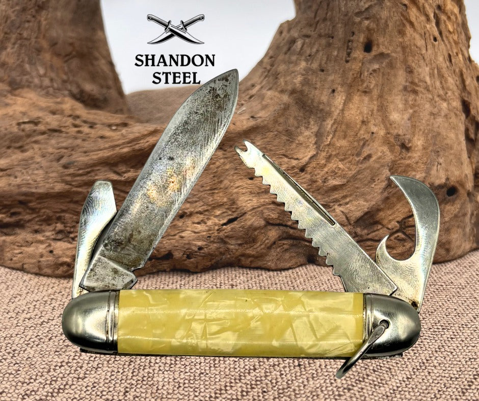 Richlands Scout/Camp Folding Pocket Knife Fish Scaler Sheffield England (80)