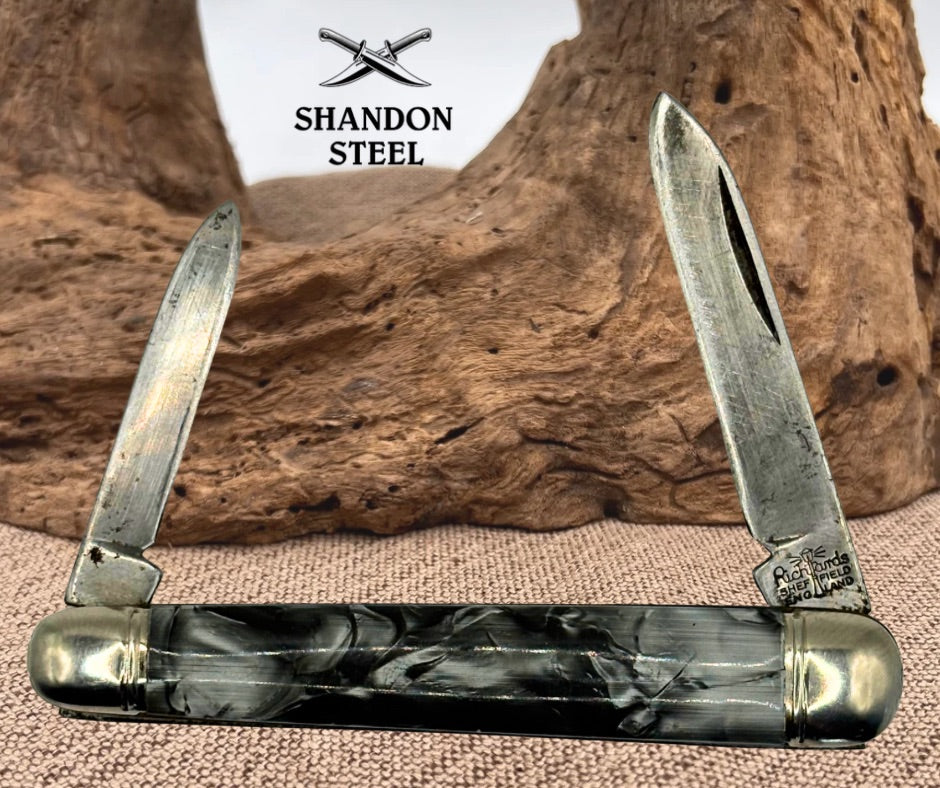 Richards Sheffield Vintage Double End 2 Blade Pen Pocket Knife Folding (47)