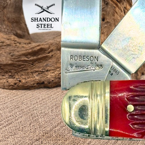 Robeson Cattleman Red Bone Jigged Folding Stainless Pocket Knife 633865 (157)