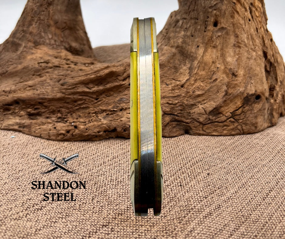 Rough Rider Yellow Canoe RR1736 Stainless Synthetic Folding Pocket Knife (32)