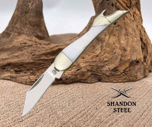 Rough Rider Mini Leg Knife Pearl RR937