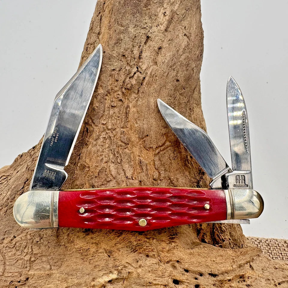 Rough Rider Split Back Whittler Red Bone RR282 Stainless Folding Knife (38)