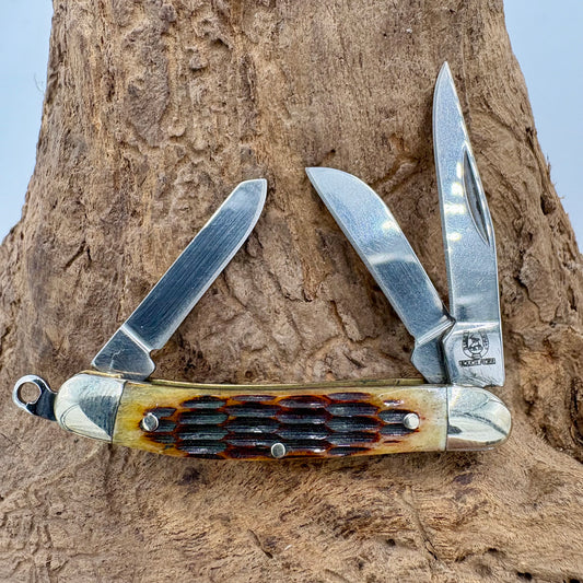 Tiny Stockman Amber Bone RR814 Rough Rider Tiny Stockman Pocket Knife