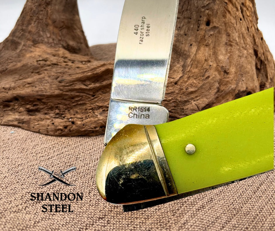 Rough Rider Canoe RR1514 Moon Glow (Glow In The Dark) Handles Pocket Knife (54)