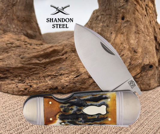 Rough Ryder Reserve  Ghost Fish Brown Stag Bone RRR040CB