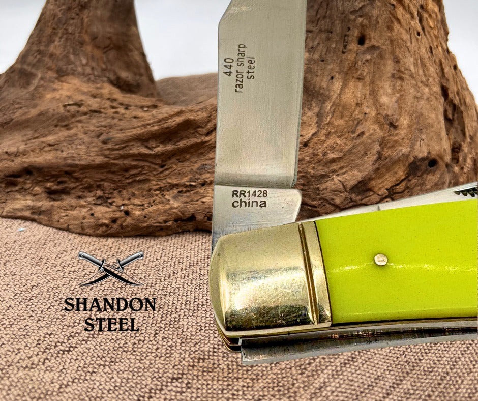 Rough Rider Synthetic Moon Glow Large Stockman 4 1/4" Pocket Knife RR1428 (11)