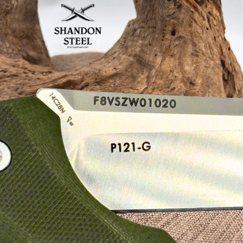 Ruike P121-G Folding Flipper Stainless Stl Drop Point EDC Pocket Knife Green G10