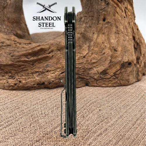 RUIKE P801 Frame Lock Knife Stainless Steel (3.5" Black Stonewash) P801-SB (40)