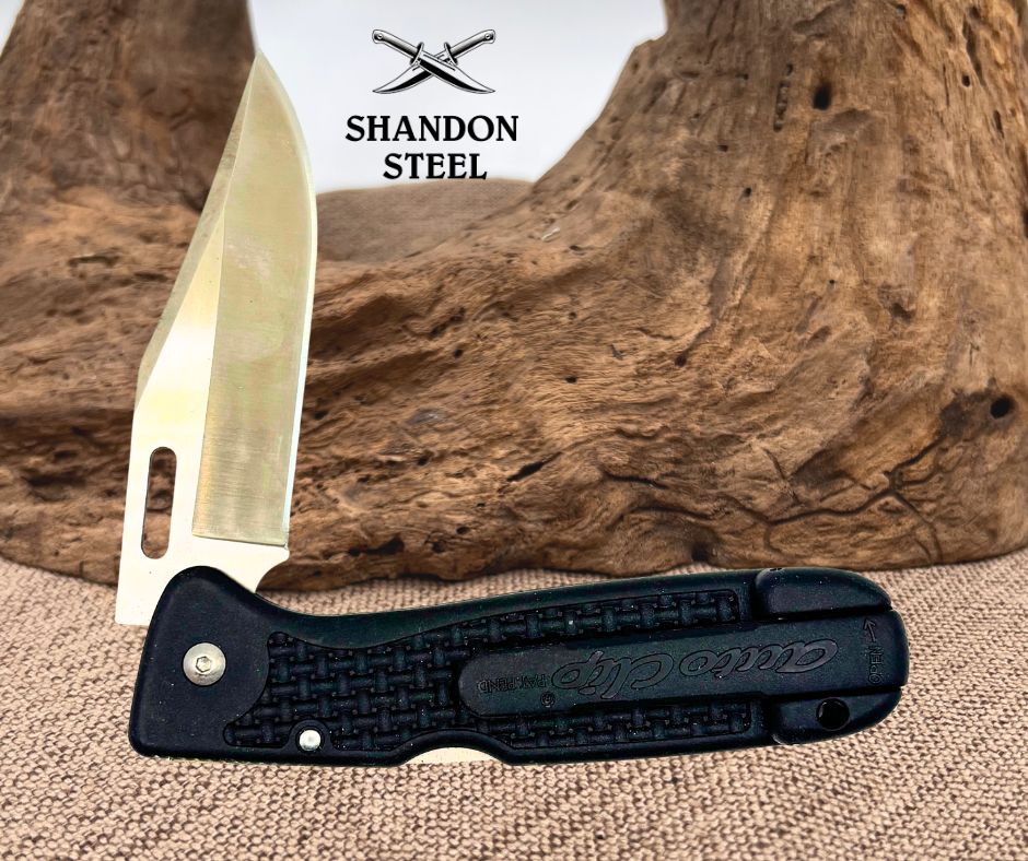 SOG Auto Clip Plain Edge Lockback Folding Pocket Knife BG-42 Steel Rc 60 (169)