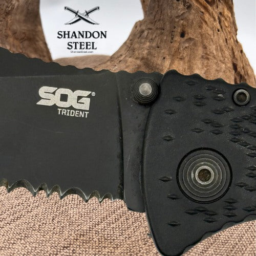 SOG Trident Assisted Open Folding Pocket Knife Arc Lock Folder Aus-8 (202)
