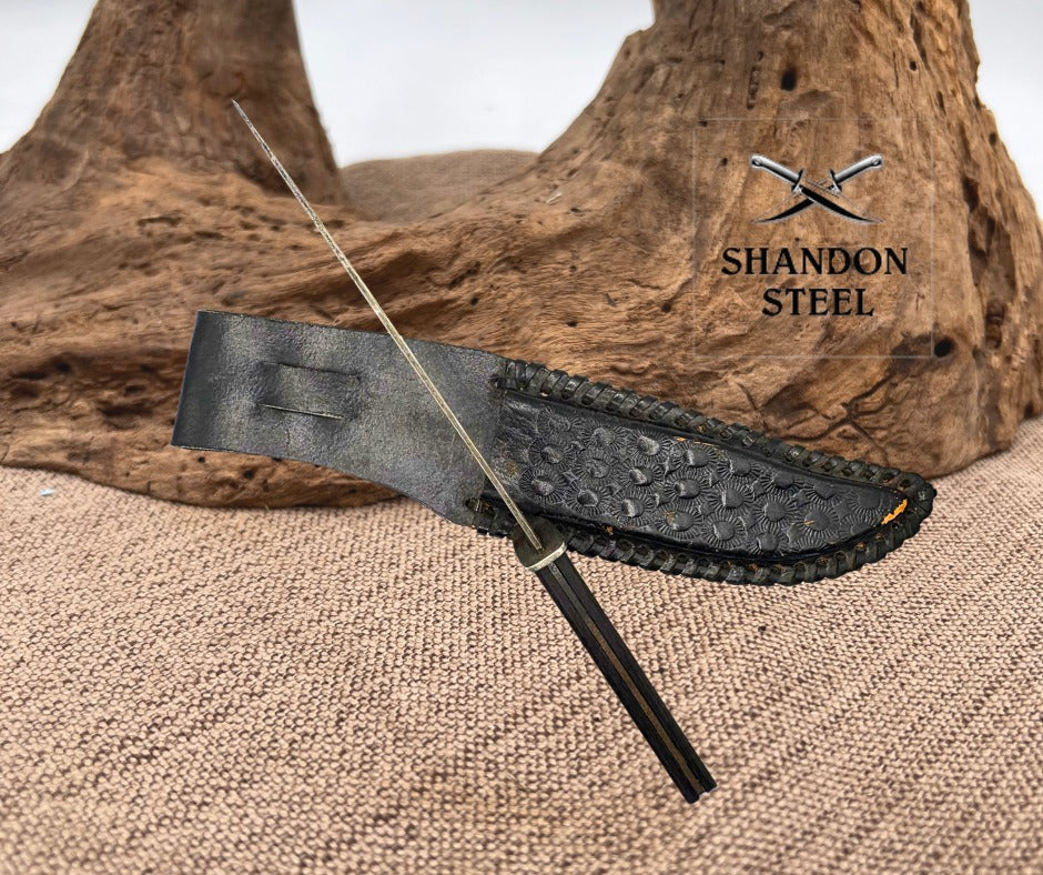 Sabre Vintage ORIGINAL BOWIE KNIFE 631 Fixed Blade Japan 6" Blade w Sheath (05)