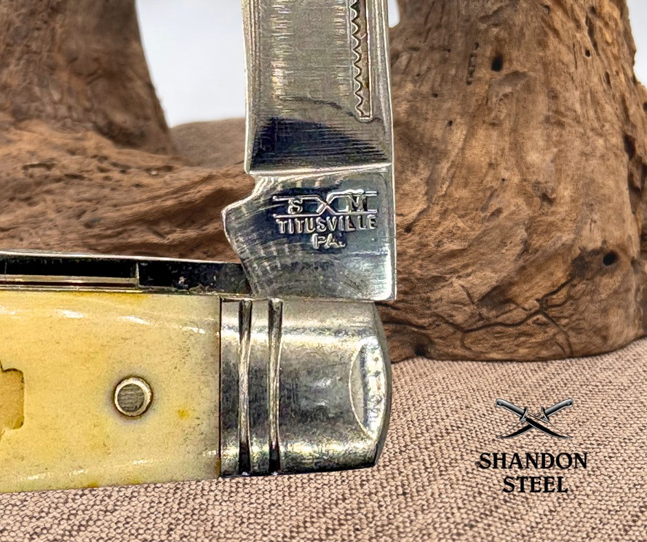Schatt & Morgan USA Natural Bone 2 Blade Folding Jack Pocket Knife 1 of 30 (71)