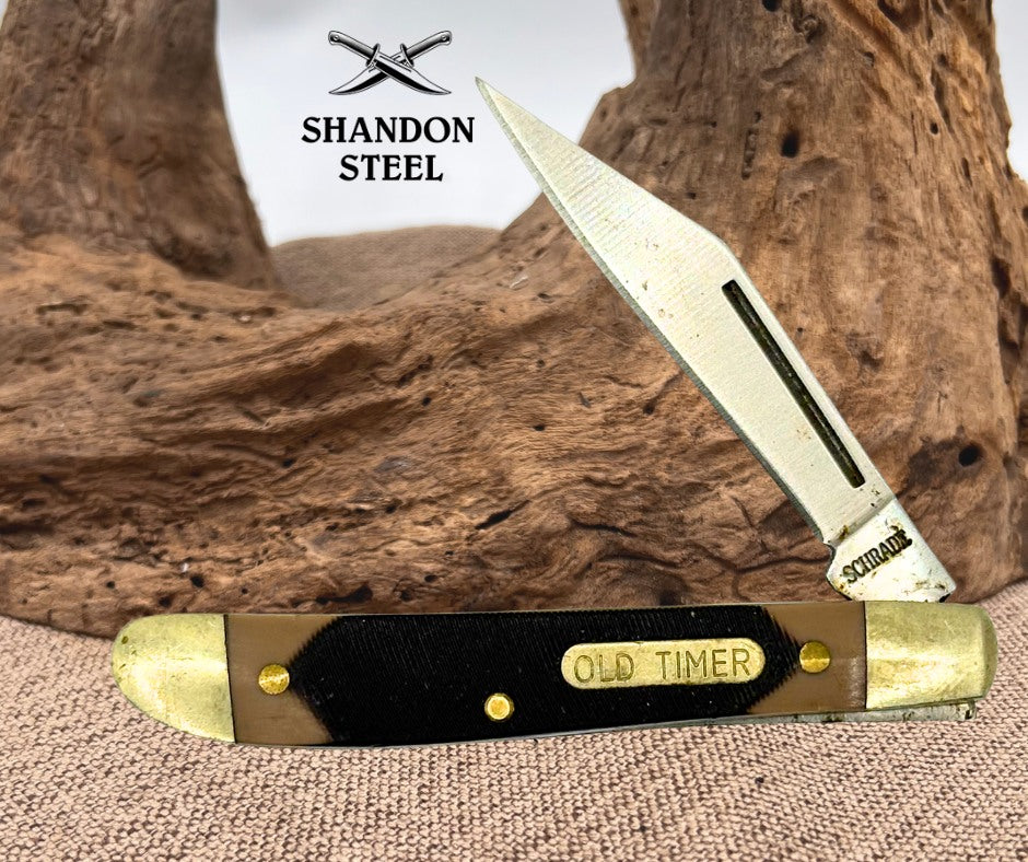Old Timer Pal 12OT Folding Pocket Knife - Schrade Pen Knife Sawcut Delrin (146)