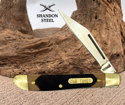 Old Timer Pal 12OT Folding Pocket Knife - Schrade Pen Knife Sawcut Delrin (146)