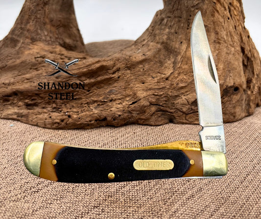 Old Timer Schrade 1940T Single Blade Linerlock Folding Pocket Knife Trapper (56)