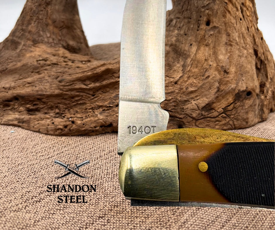 Old Timer Schrade 1940T Single Blade Linerlock Folding Pocket Knife Trapper (56)