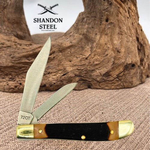 Schrade Limited Edition 72OT Old Timer 2-Blade Saw Cut Delrin Pocket Knife (197)