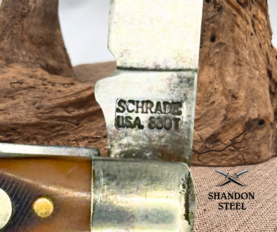Schrade USA 83ot Old Timer Pocketknife, Two Blades, Derlin Handle, Vintage (103)