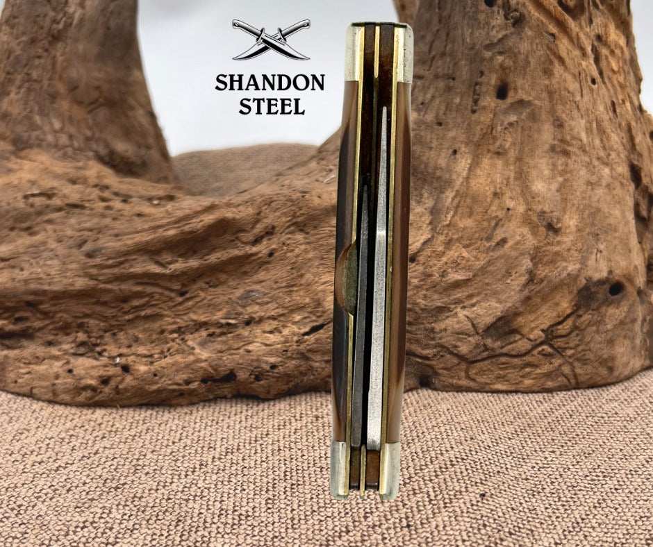 Schrade USA 83ot Old Timer Pocketknife, Two Blades, Derlin Handle, Vintage (103)