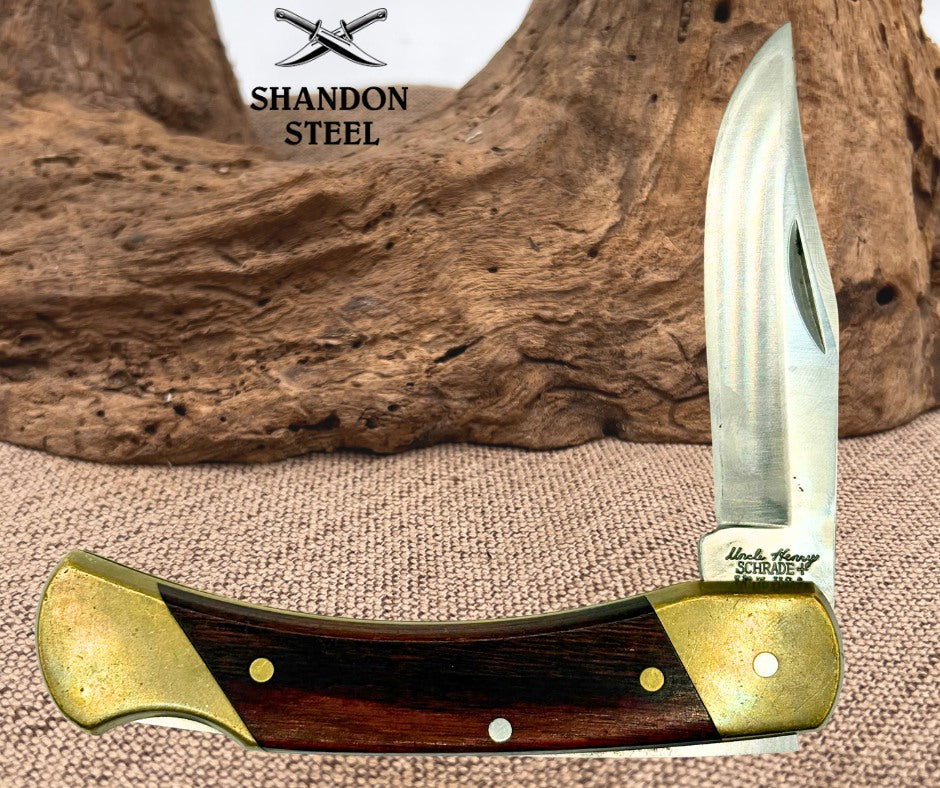 Schrade Uncle Henry LB7 "Bear Paw" VINTAGE Lockback Folding Knife - USA Made 119