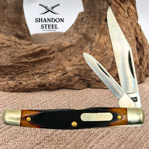 Schrade Old Timer 33OT Middleman Jack USA 2 Blade Folding Pocket Knife (67)