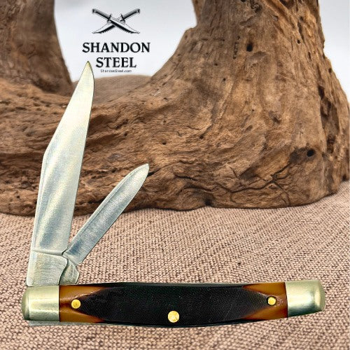 Schrade Old Timer 33OT Middleman Jack USA 2 Blade Folding Pocket Knife (67)