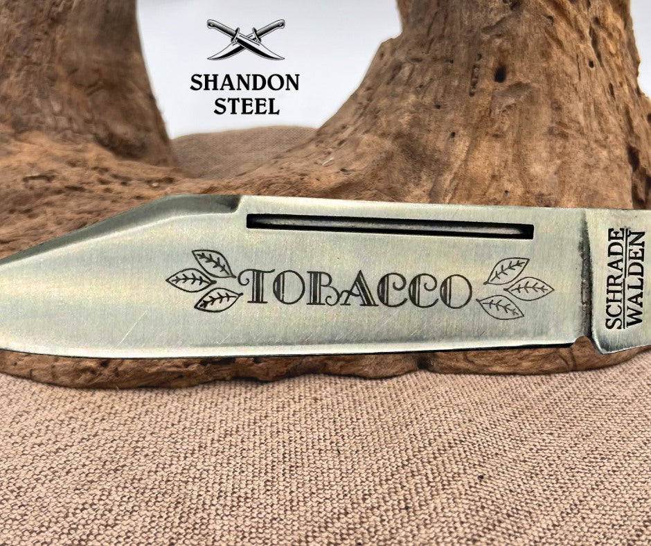 Schrade Walden Cigar Box Classics 2 Blade Tobacco Pocket Knife Black Bone (4)
