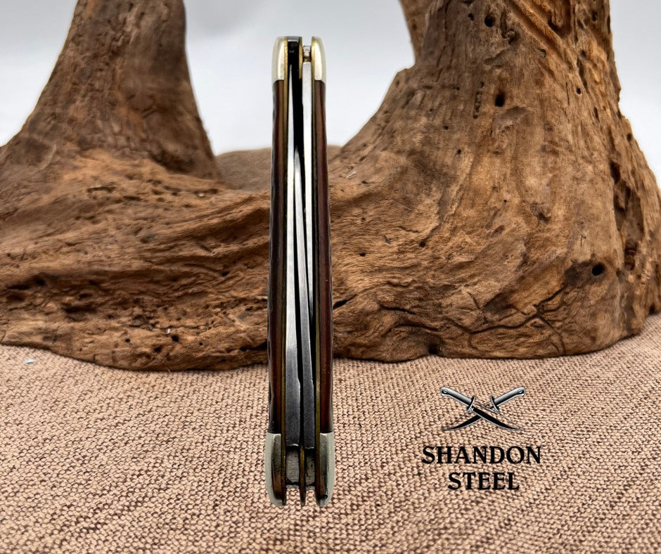 Schrade Walden Vintage NY USA 825 Stockman 3 Blade Folding Pocket Knife (45)