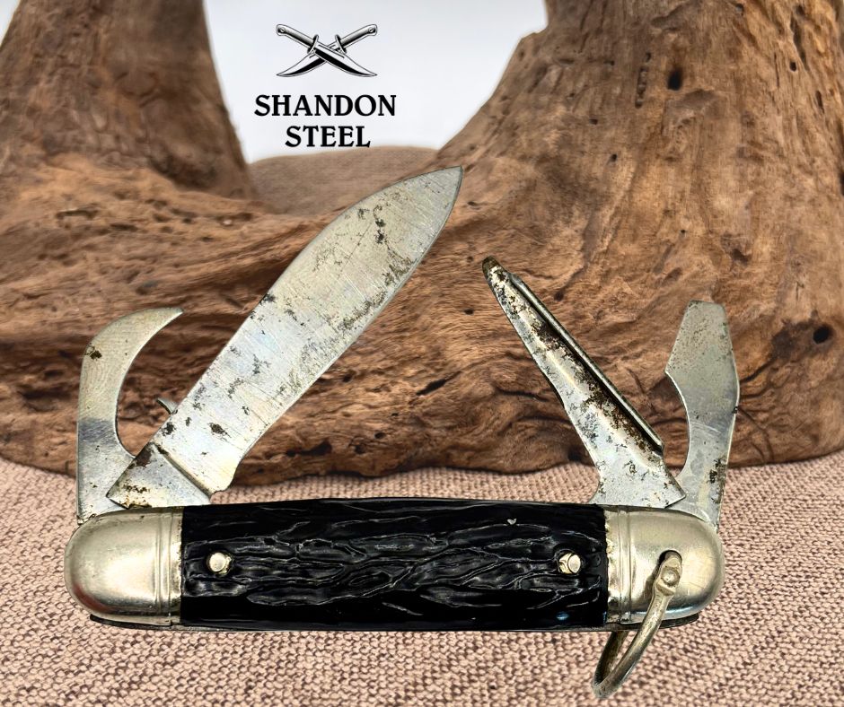 Imperial Kamp-King Vintage 4 Blade Scout Camp Pocket Knife Providence RI USA -14
