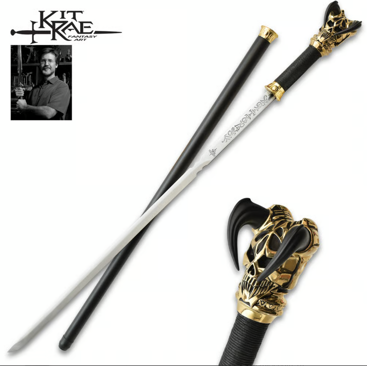 Kit Rae Vorthelok Sword Cane Gold Edition KR0071G