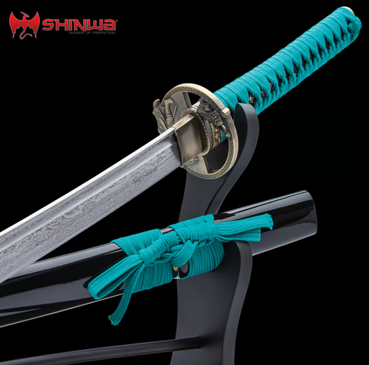 FWC SHINWA REGAL KATANA TEAL DAMASCUS  KZ6202TDZ