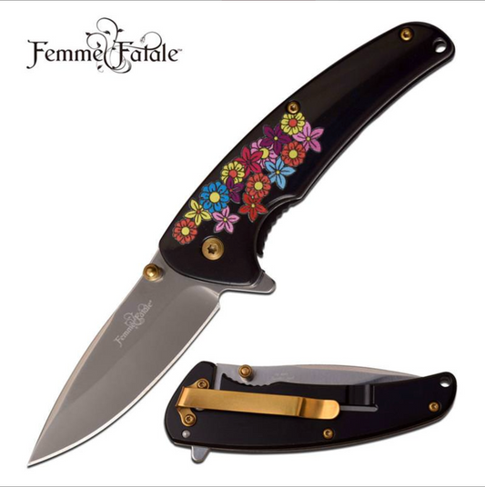 FEMME FATALE FF-A013BK SPRING ASSISTED KNIFE