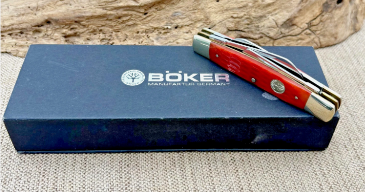 BOKER TREE BRAND REDBONE 4 BLADE CONGRESS FOLDING POCKET KNIFE 110721