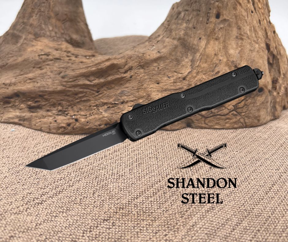 Sig SIG Counterstrike OTF Automatic (Nitron) 3.35" Tanto Blade - Black PVD Black Aluminum Case & Black Polymer Cover 36960