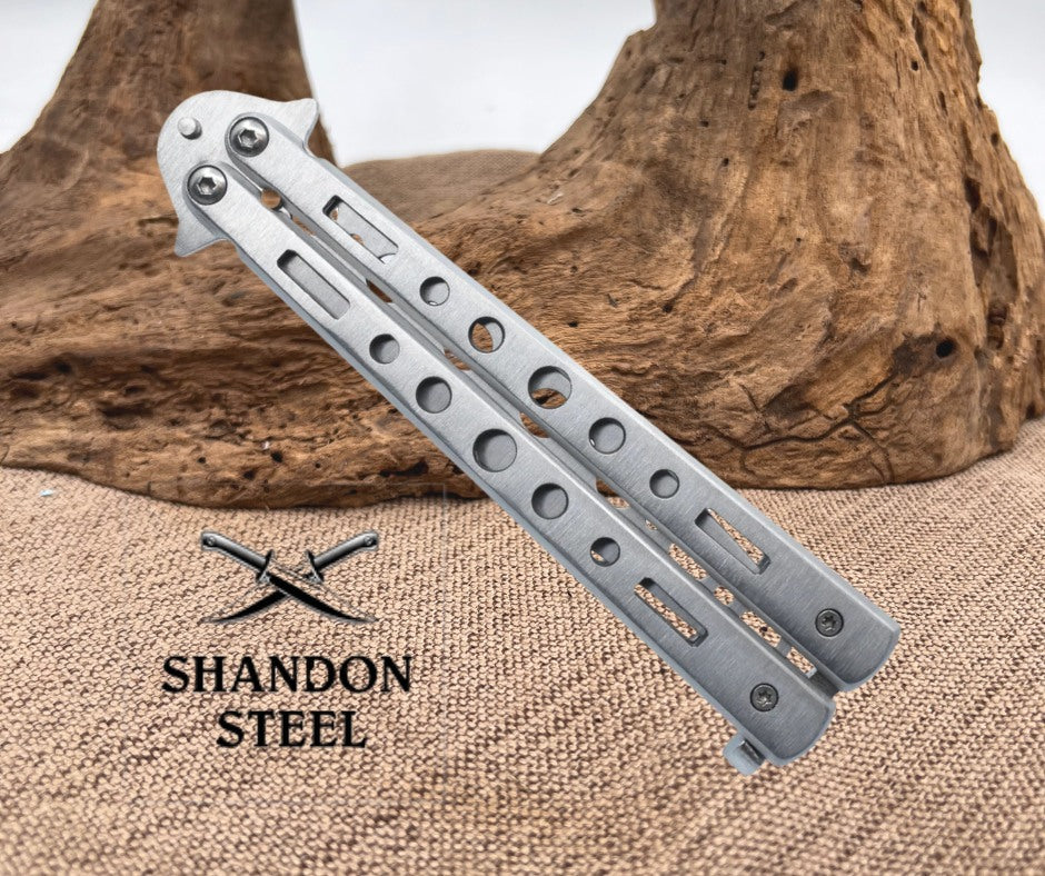 Silver 8.75" Butterfly Trainer Knife