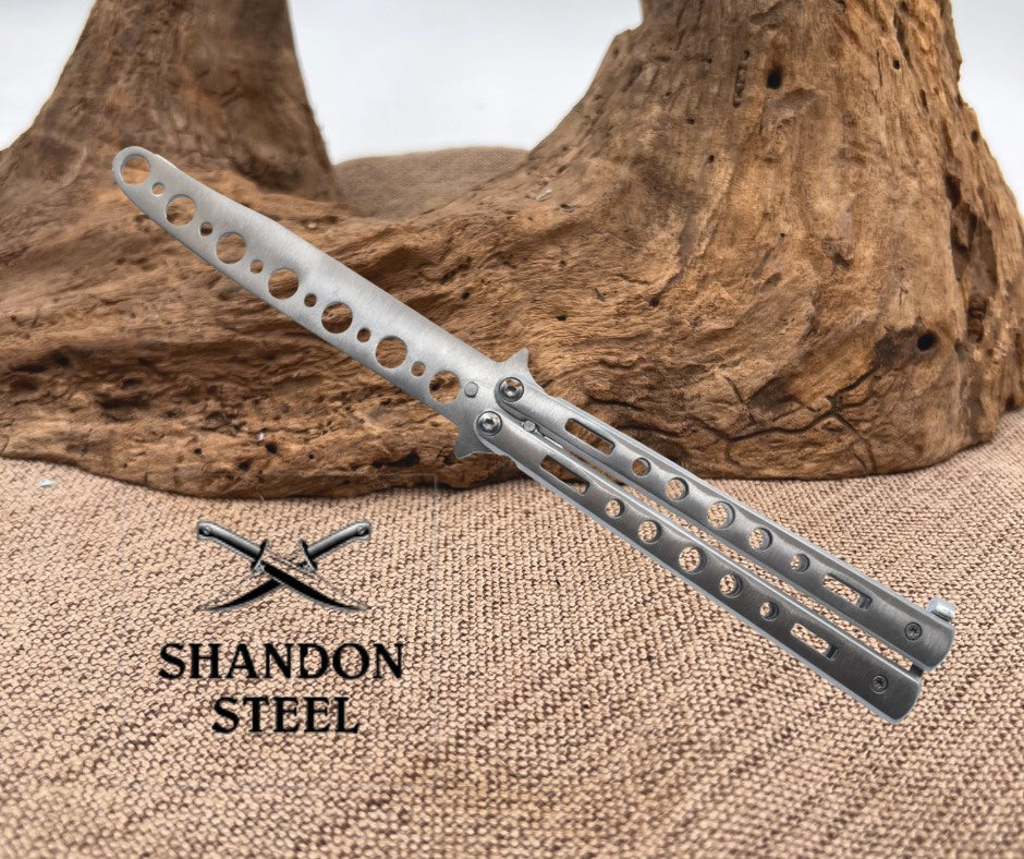 Silver 8.75" Butterfly Trainer Knife