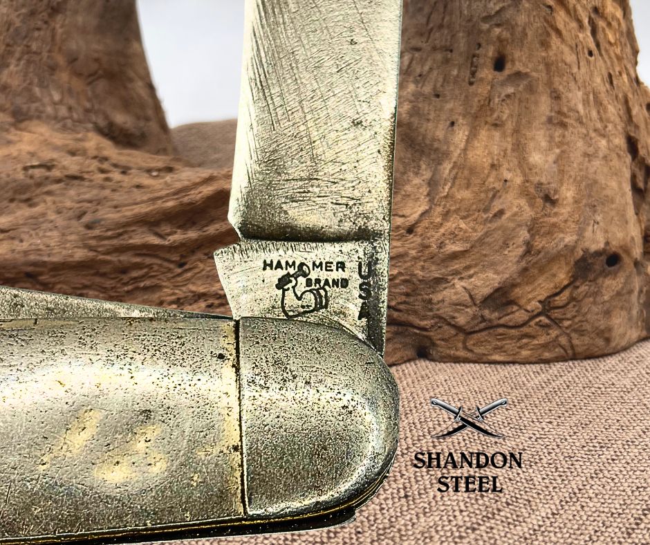 HAMMER BRAND USA 3 BLADE CARBON STEEL EQUAL END FOLDING POCKET KNIFE (88)