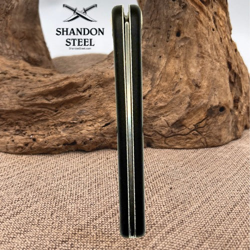 Single-Blade Folding Slipjoint Clip Point Folding Pocket Knife Black Handle (59)
