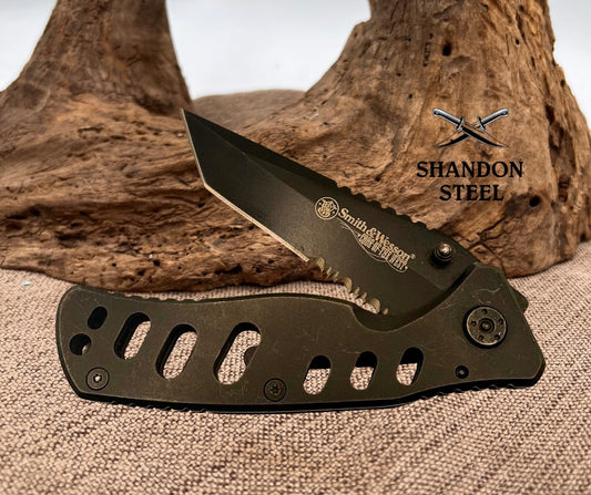 Smith & Wesson Extreme Ops Tanto BLACK Serrated CK10HBS Folding Pocket Knife(73)