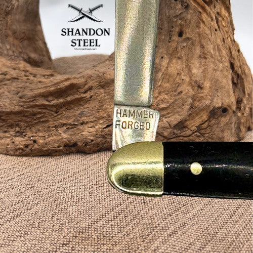 Smith & Wesson Bullseye Buffalo Horn 2 Blade Folding Pen Knife CH505BH (29)